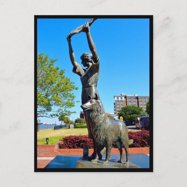 berömd wave-tjejen i Savannah, Georgien Vykort (Framsida)