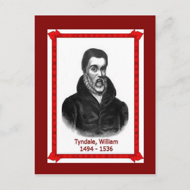 Berömd, William Tyndale 1494-1536 Vykort (Framsida)