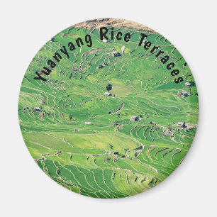 Berömd yuanyang Ris Terraces - Yunnan, China Magnet