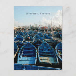 Berömda blå båtar i Essaouira Vykort