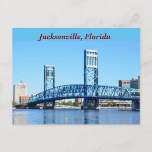 Berömda Blue Bridge Jacksonville, Florida Vykort