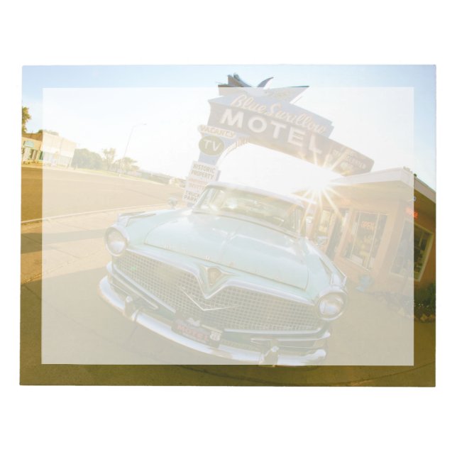 Berömda Blue Swallow Motel på Route 66 Anteckningsblock (Framsida)
