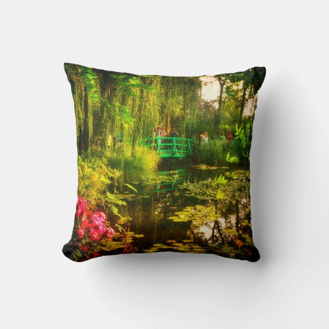 Berömda Claude Monet Giverny-dammen med liljor Kudde (Framsida)