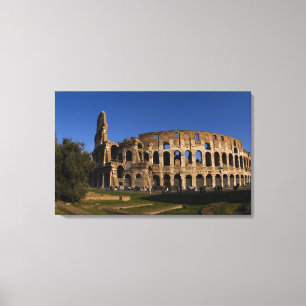 Berömda Colosseum i Rom Italien Landmärke 2 Canvastryck