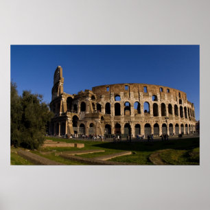 Berömda Colosseum i Rom Italien Landmärke 2 Poster