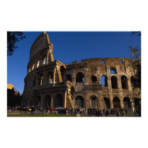 Berömda Colosseum i Rom Italien Landmärke Fototryck