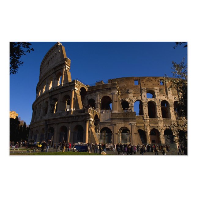 Berömda Colosseum i Rom Italien Landmärke Fototryck (Framsidan)
