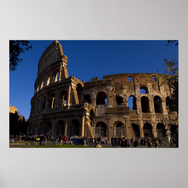 Berömda Colosseum i Rom Italien Landmärke Poster (Framsidan)