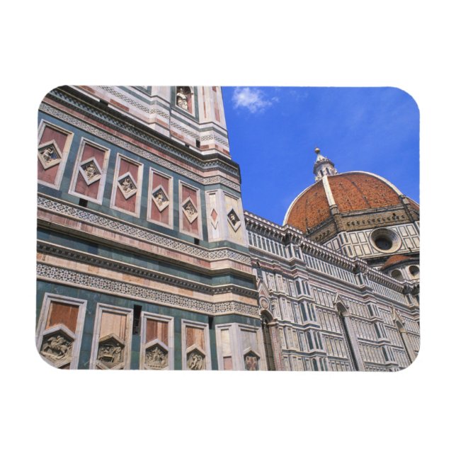 Berömda Duomo-kyrkan närbild i Florens, Italien Magnet (Horisontell)