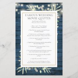 Berömda Filmcitat Bröllopsduschspel