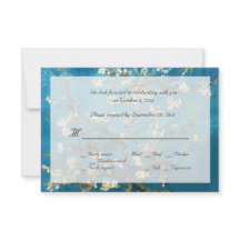 Berömda fint konst RSVP bröllopsinbjudningar