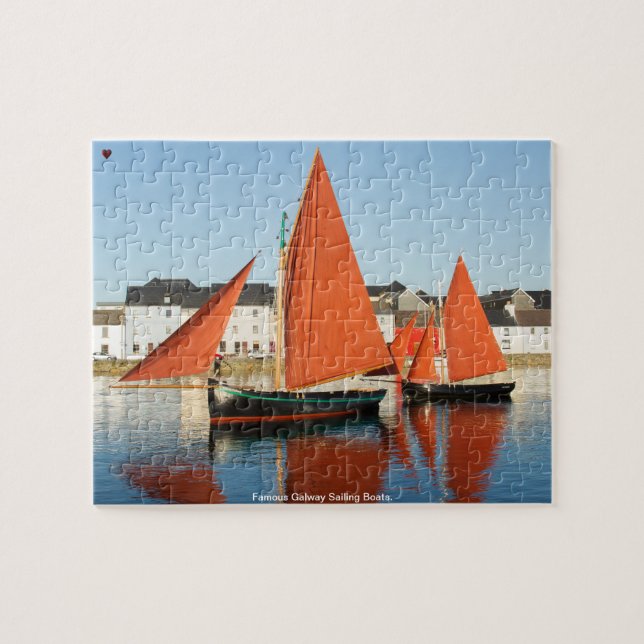 Berömda Galway segelbåtar. Pussel (Horisontell)