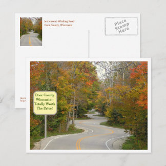 Berömda Jen Jensen Rd. i Door County, Wi. Vykort