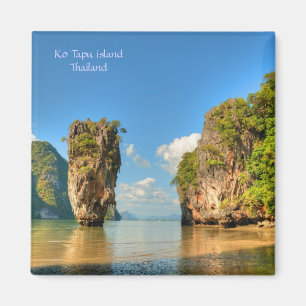 Berömda Ko Tapu-ön i Thailand Magnet
