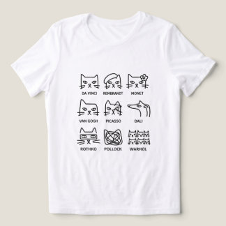 Berömda konstnärskatter Minimalistiskt rutnät Mode T Shirt