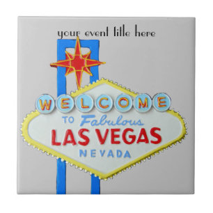 Berömda Las Vegas undertecknar Kakelplatta