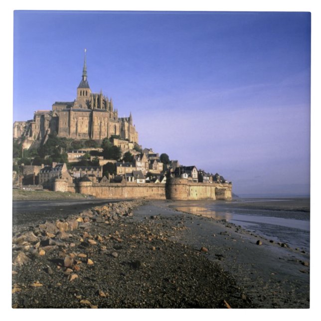 Berömda Le Mont St. Michel ö-fästningen i Kakelplatta (Framsidan)