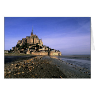 Berömda Le Mont St. Michel-öborgets fästning i Hälsningskort