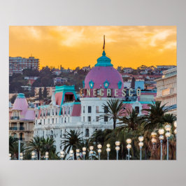Berömda lyxhotellet Hotel Negresco i Nice Frankrik Poster