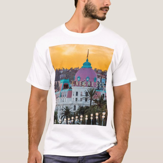 Berömda lyxhotellet Hotel Negresco i Nice Frankrik T Shirt (Framsida)