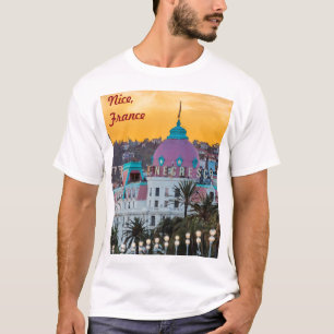 Berömda lyxhotellet Hotel Negresco i Nice Frankrik T Shirt