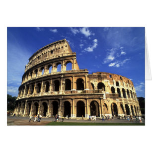Berömda ruiner av Colosseum i Rom Italien Hälsningskort