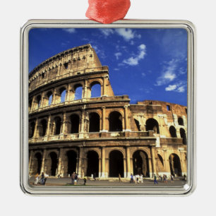Berömda ruiner av Colosseum i Rom Italien Julgransprydnad Metall