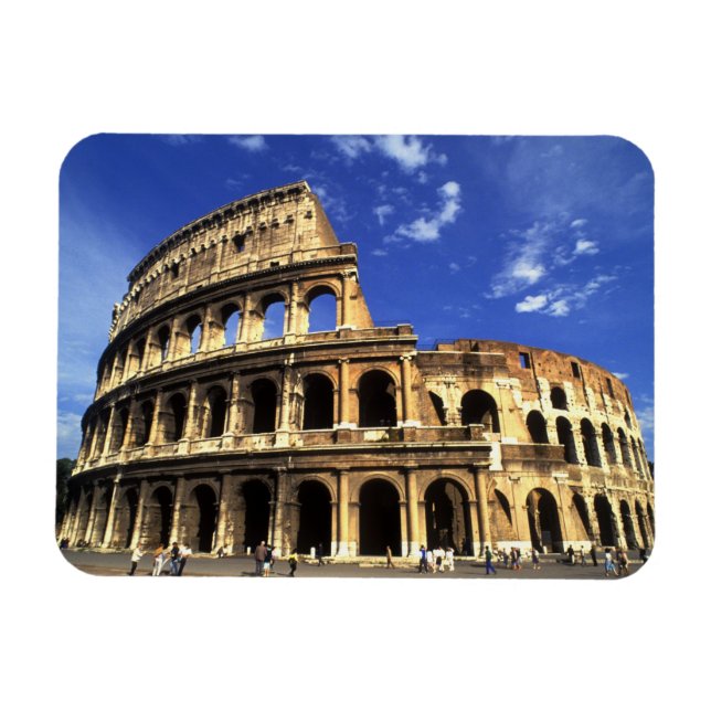 Berömda ruiner av Colosseum i Rom Italien Magnet (Horisontell)
