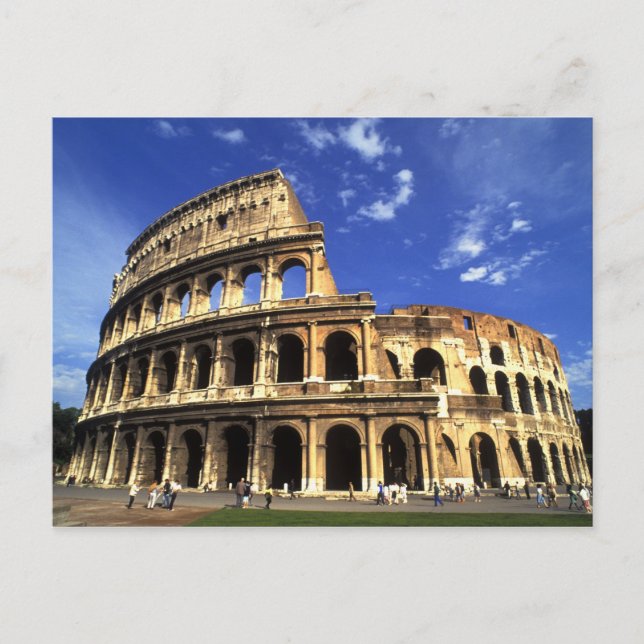 Berömda ruiner av Colosseum i Rom Italien Vykort (Framsida)
