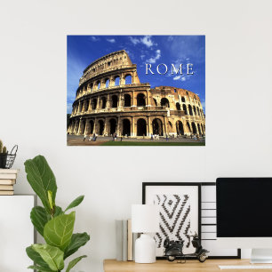 Berömda ruiner av Colosseum Rom Italien Poster