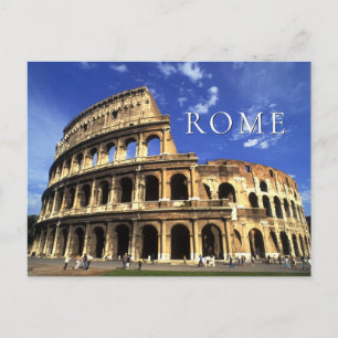Berömda ruiner av Colosseum Rom Italien Vykort