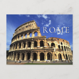 Berömda ruiner av Colosseum Rom Italien Vykort