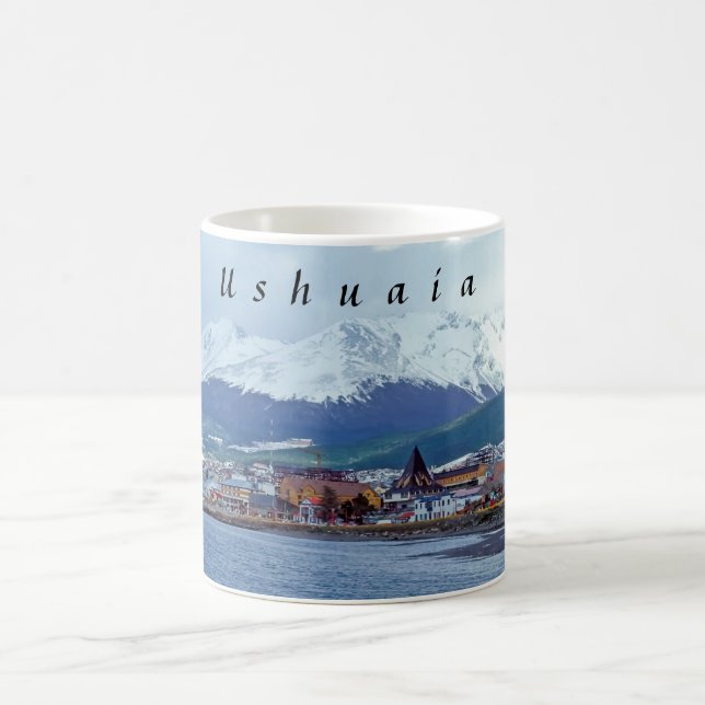 Berömda Ushuaia - Tierra del Fuego, Argentina Kaffemugg (Center)