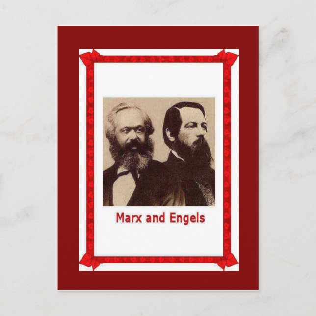 Berömdar, Marx och Engels Vykort (Framsida)
