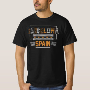 Berömden Barcelona Spain City Landmarks T Shirt