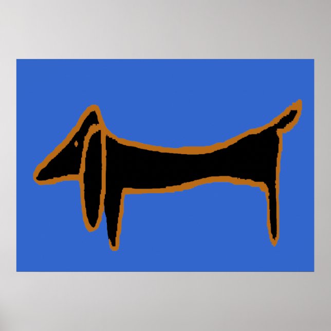 Berömden Black Dachshund Poster (Framsidan)