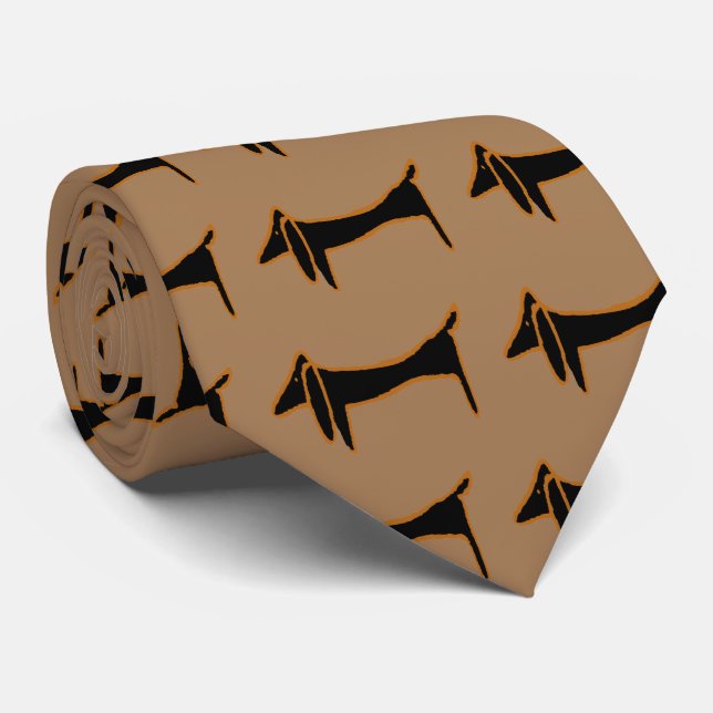 Berömden Black Dachshund Slips (Rullad)