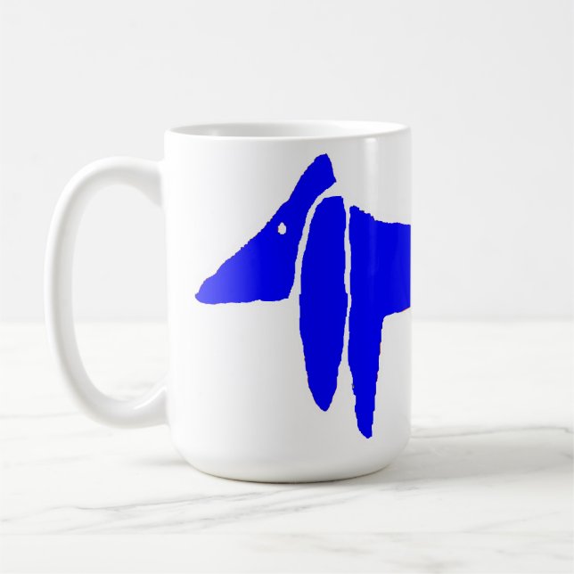 Berömden Blue Hund Dachshund Kaffemugg (Vänster)