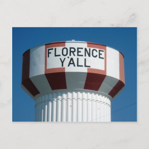 Berömden Florence Y'all Vatten Torn vykort