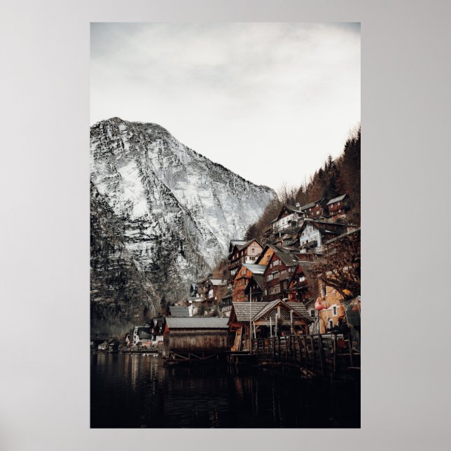 BERÖMDEN HALLSTATT I ÖSTERRIKE POSTER (Framsidan)
