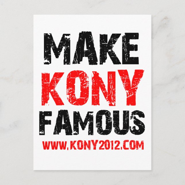 Berömden Kony - Kony 2012 Vykort (Framsida)