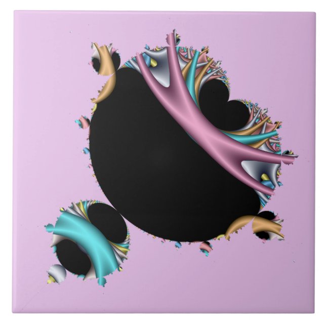 Berömden Mandelbrot Set Kakelplatta (Framsidan)