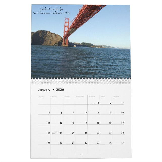 Berömden överbryggar 2015 kalender (Jan 2026)