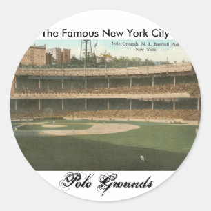 Berömden Polo Grounds Baseball Park, New York Runt Klistermärke