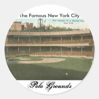 Berömden Polo Grounds Baseball Park, New York Runt Klistermärke
