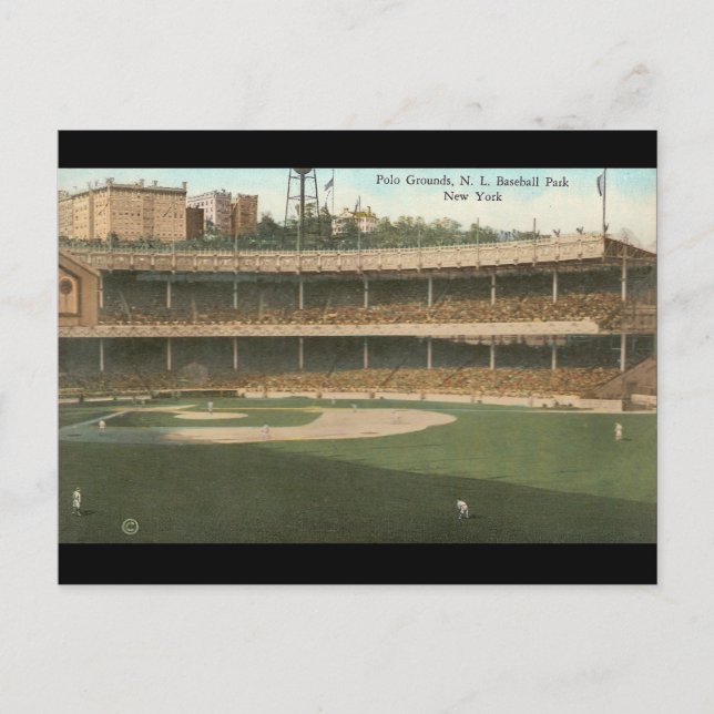 Berömden Polo Grounds Baseball Park, New York Vykort (Framsida)