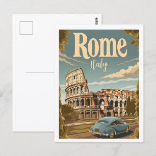 Berömden Rom Italien Vintage Travel Ställe Vykort
