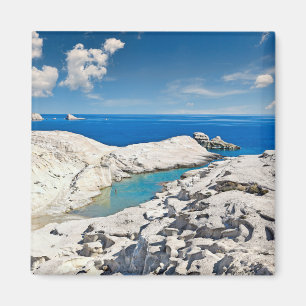 Berömden Sarakiniko i Milos, Grekland Magnet