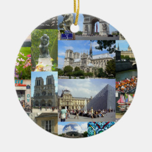 Berömden siktar Paris fotoCollage Julgransprydnad Keramik