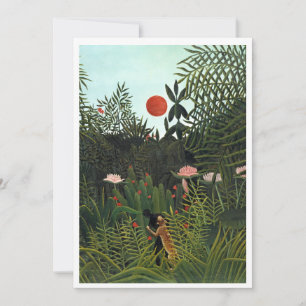 Berömden Virgin Forest, vacker Henri Rousseau Inbjudningar